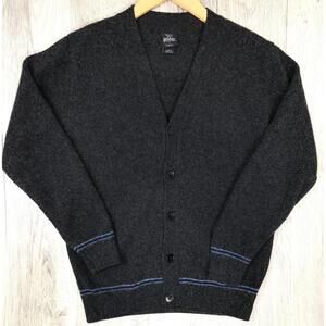 Harry Potter Ravenclaw Mens Cardigan Sz L Gray 100% Lambs Wool Made Scotland #5